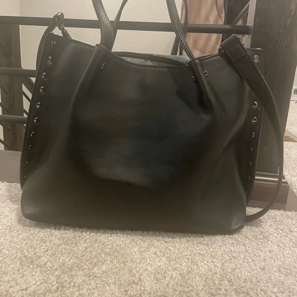 Black Studded Tote Bag - Picture 2 of 4